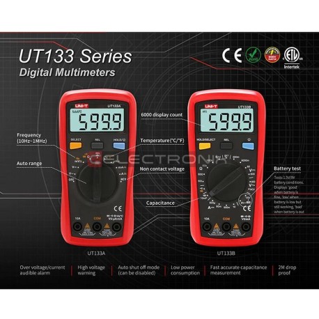 UT133A Multimètre numérique de poche UNI T Automatique 600V