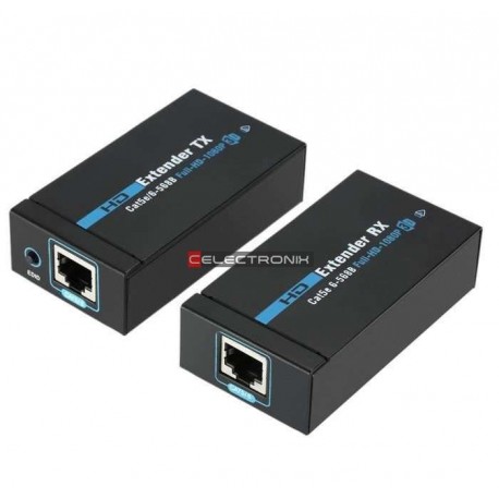 Extendeur HDMI 60 M 1080p 3D émetteur d'extension de Signal HDMI récepteur  sur convertisseur Ethernet Cat 5e / 6 cat5 cat6 RJ45 - SAICO MEDIA SARL
