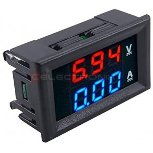 Voltmètre Ampèremètre digitale AC 60-500V 0-100A 110V 220V façade Bleu