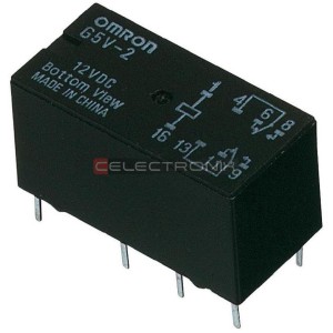 Relais 12V 8A DPDT-NO, NC,...