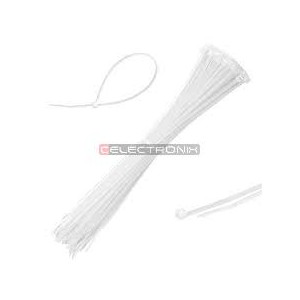 Serre cable 2.5x200mm blanc